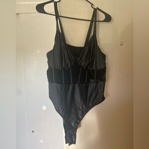Black mesh body suit
